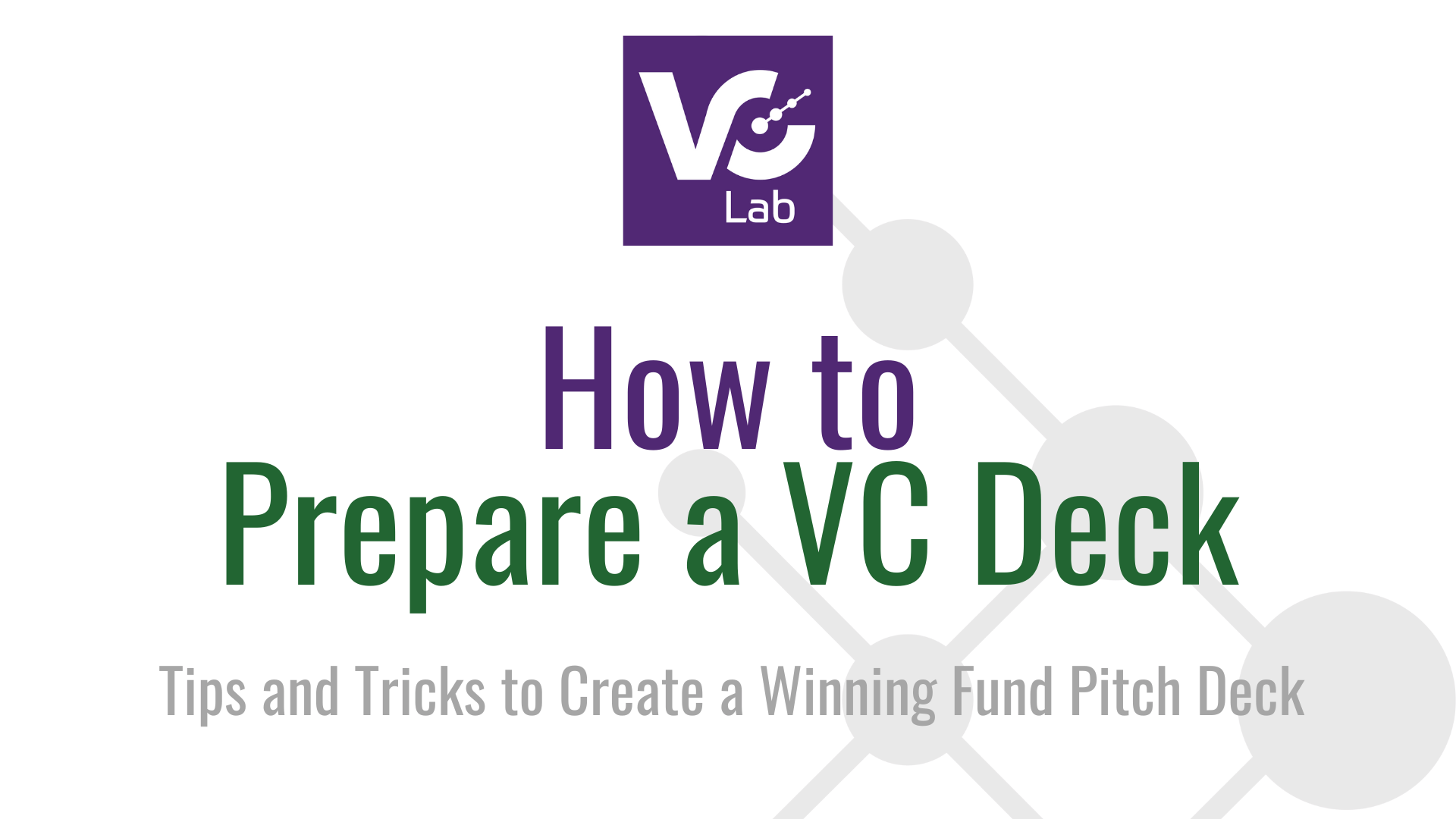 Venture fund pitch deck