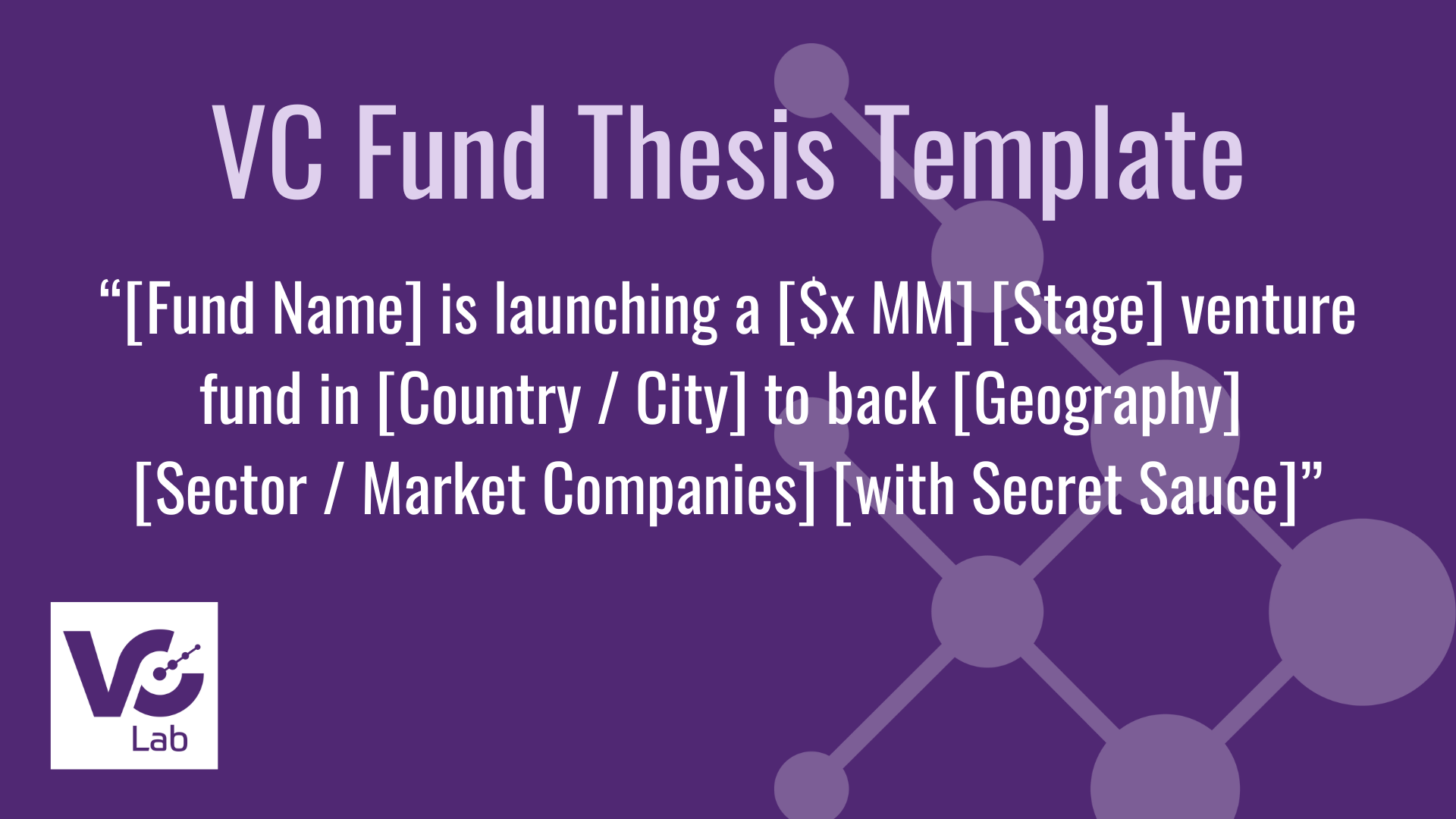 VC Fund Thesis